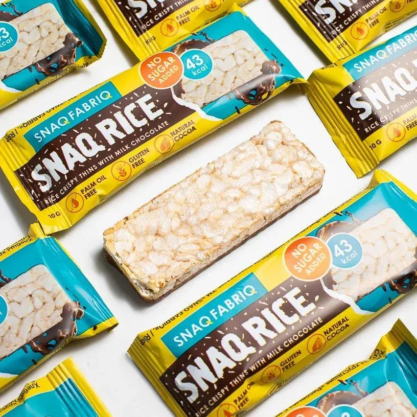 Батончик Snaq Fabriq рисовый глазированный молочным шоколадом, 10гр в Новосибирске