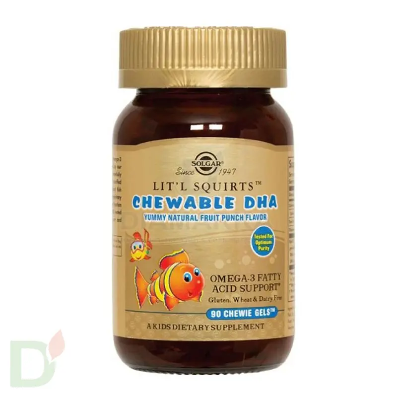 Витамины для детей Солгар Золотые рыбки ПНЖК Омега-3 (ДГК и ЭПК), 90 капс. в Новосибирске