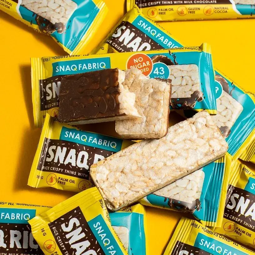 Батончик Snaq Fabriq рисовый глазированный молочным шоколадом, 10гр в Новосибирске