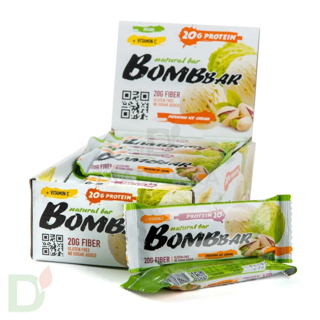 Батончик BOMBBAR Фисташковый пломбир (3угл в 60г) в Новосибирске
