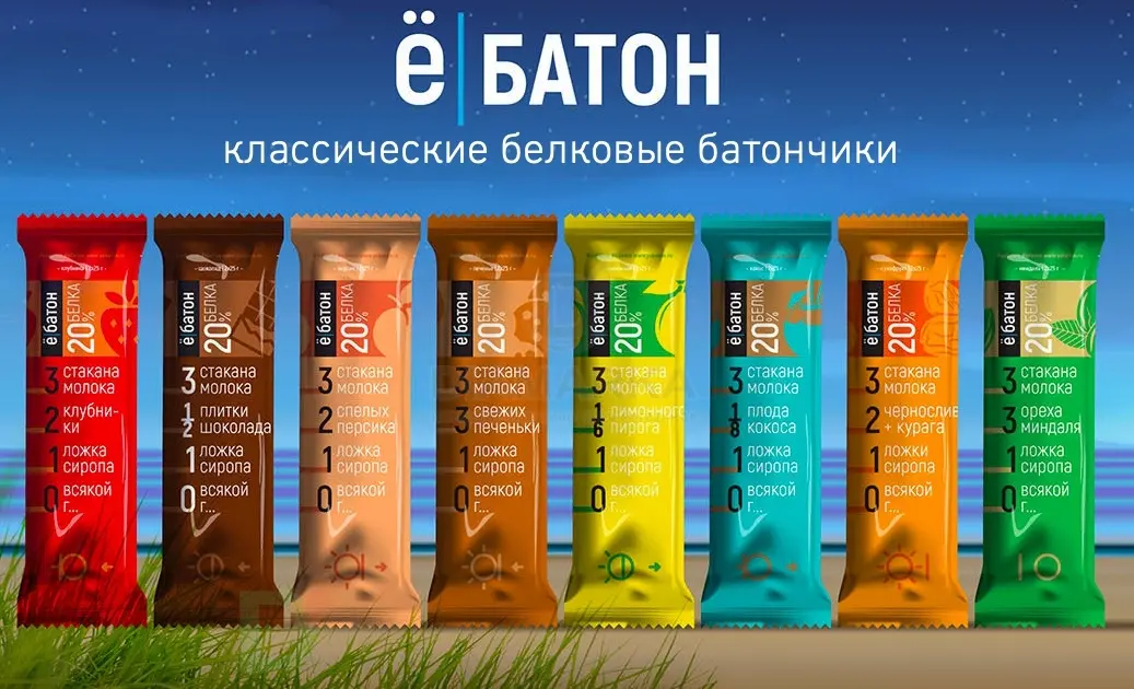 Батончик протеиновый Ё/батон Кокос в шоколадной глазури 50гр в Новосибирске