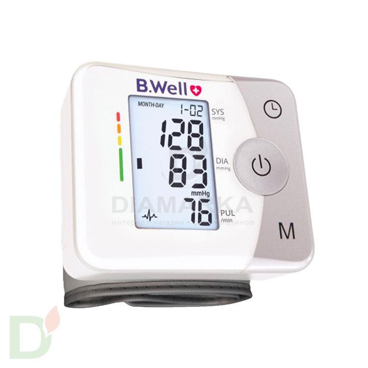 Тонометр B.Well MED-57 автомат на запястье, манжета (13,5-21,5 см)