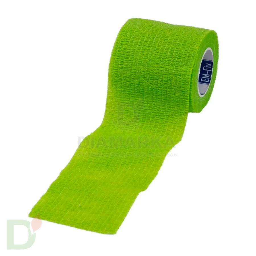 Бинт эластичный когезивный EM-fix krep Лайм, 5 см х 4,5 м в Новосибирске