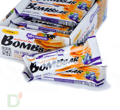 Батончик BOMBBAR Смородиново-черничный панкейк (3 угл в 60г) в Новосибирске
