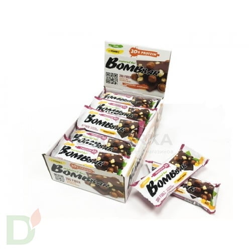 Батончик BOMBBAR Шоколад с фундуком (5угл в 60г) в Новосибирске