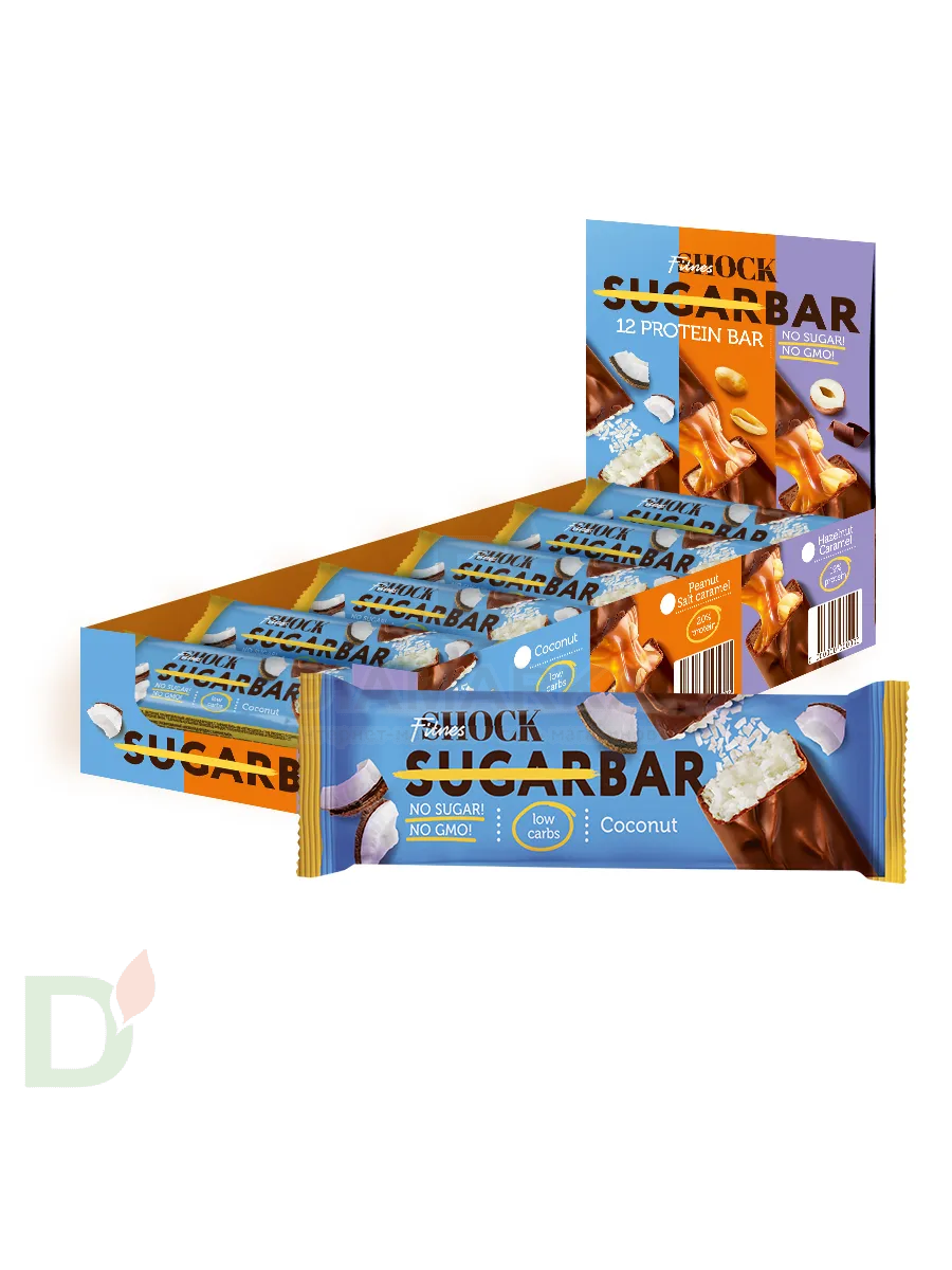 Батончик протеиновый FitnesShock Кокос 50гр. в Новосибирске