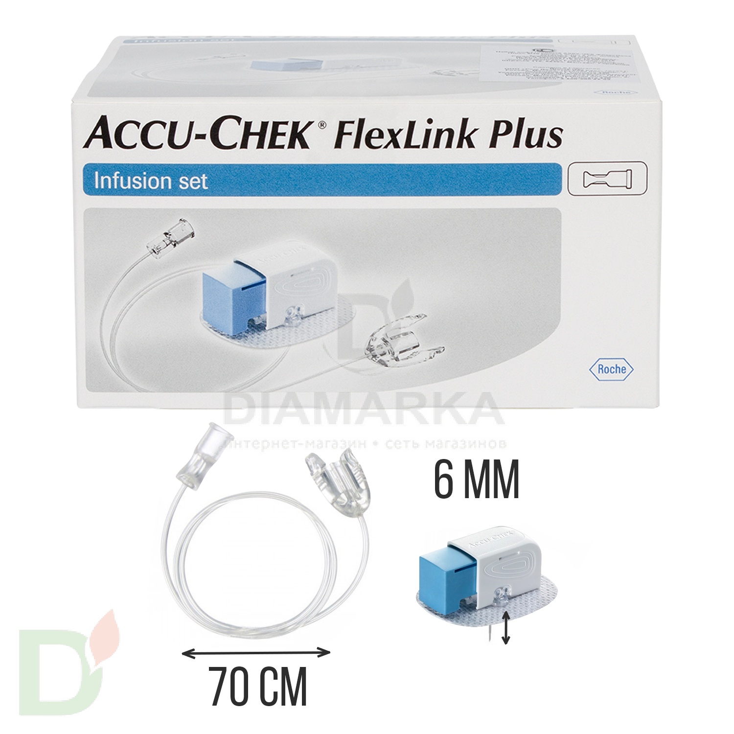 Акку-Чек ФлексЛинк Плюс 6/70, инфузионный набор, 1 шт. в Новосибирске