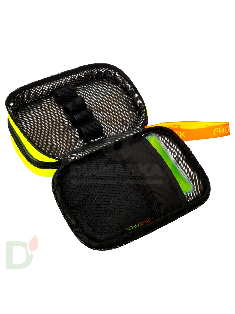 Термосумка (органайзер) FREEPACK д/4х ручек и средств самоконтроля лайм (с гелевым пакетом)