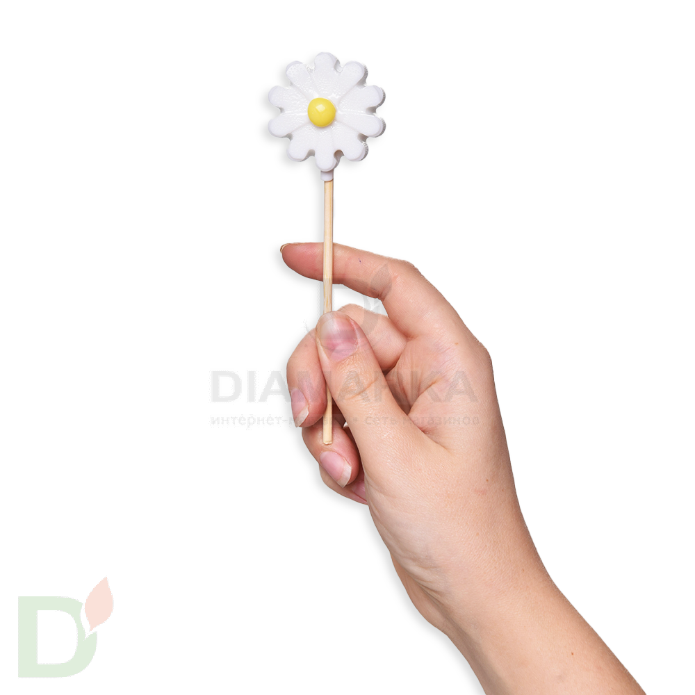 Леденец без сахара Ромашка вкус Клубника, 15гр