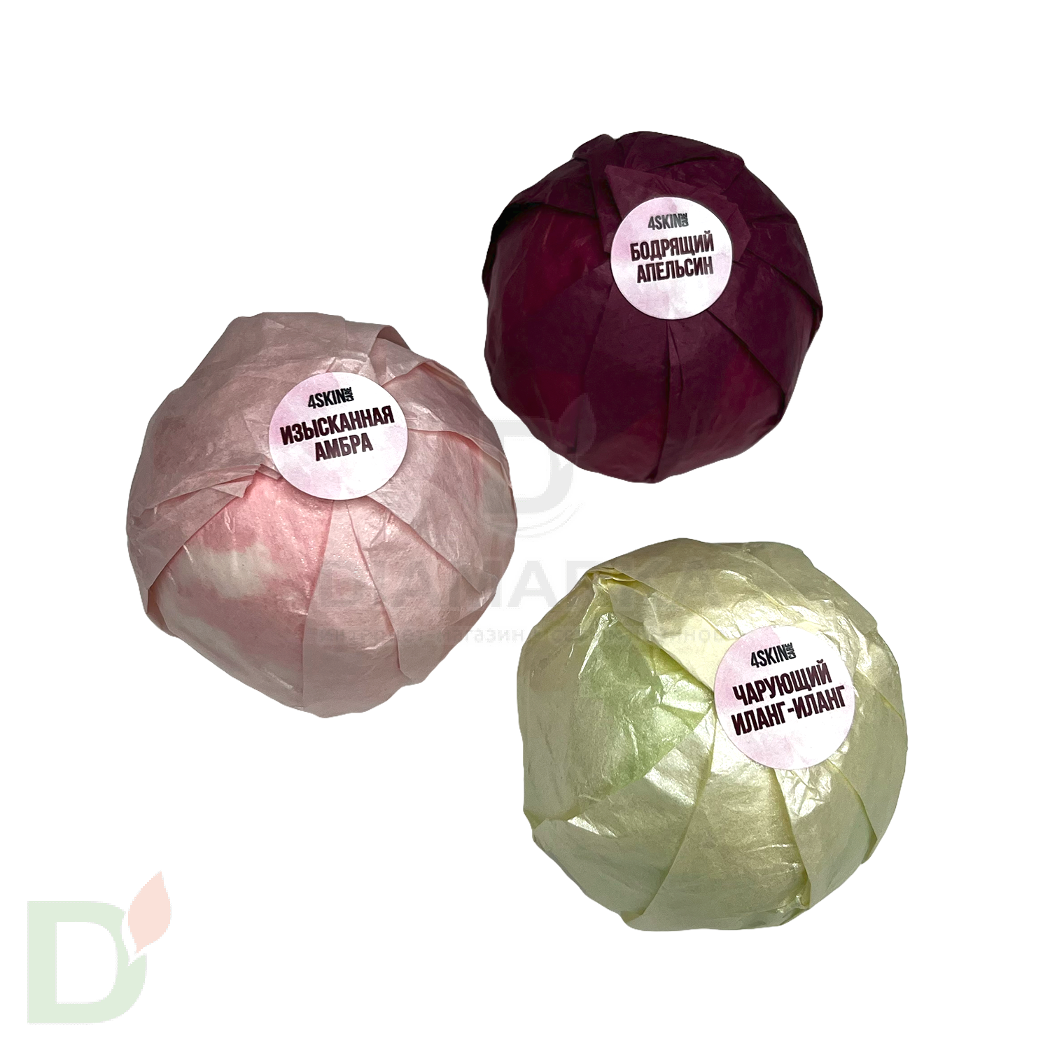 Бокс - Бомбочки для ванны взрослые с разводами (з шт в комплекте) в Новосибирске