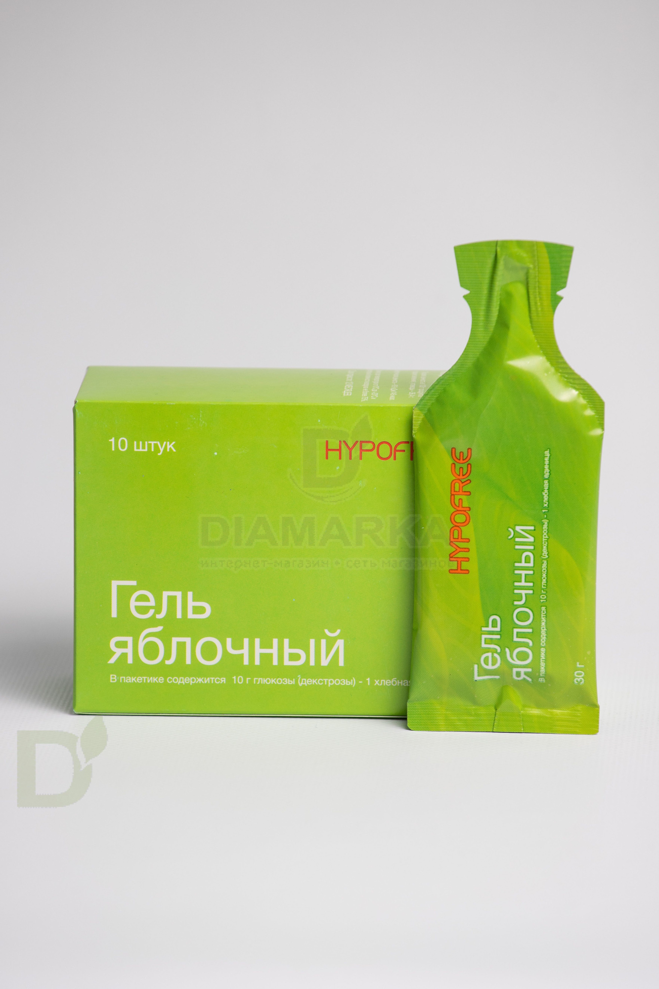 Гель HYPOFREE 1ХЕ Яблоко, мягкая упаковка, 10 саше по 30мл в Новосибирске