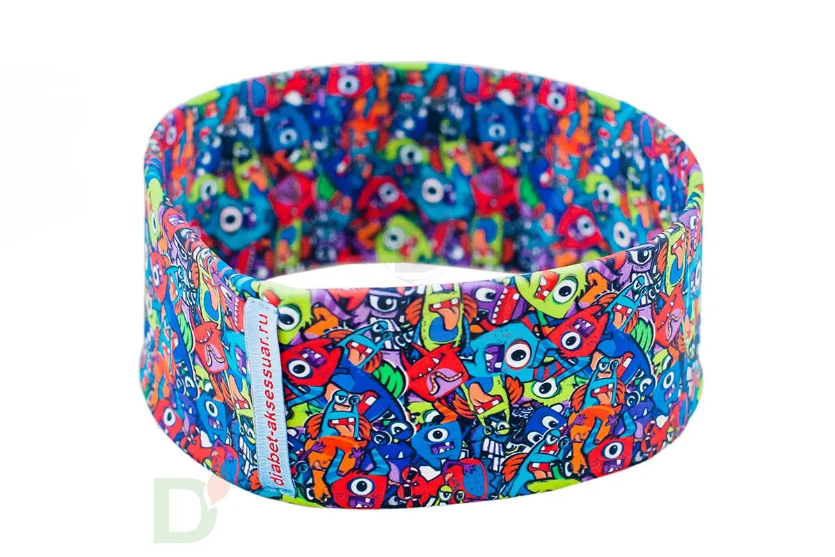 Пояс для ношения помпы на талии INSULA KIDS Монстрики, синий