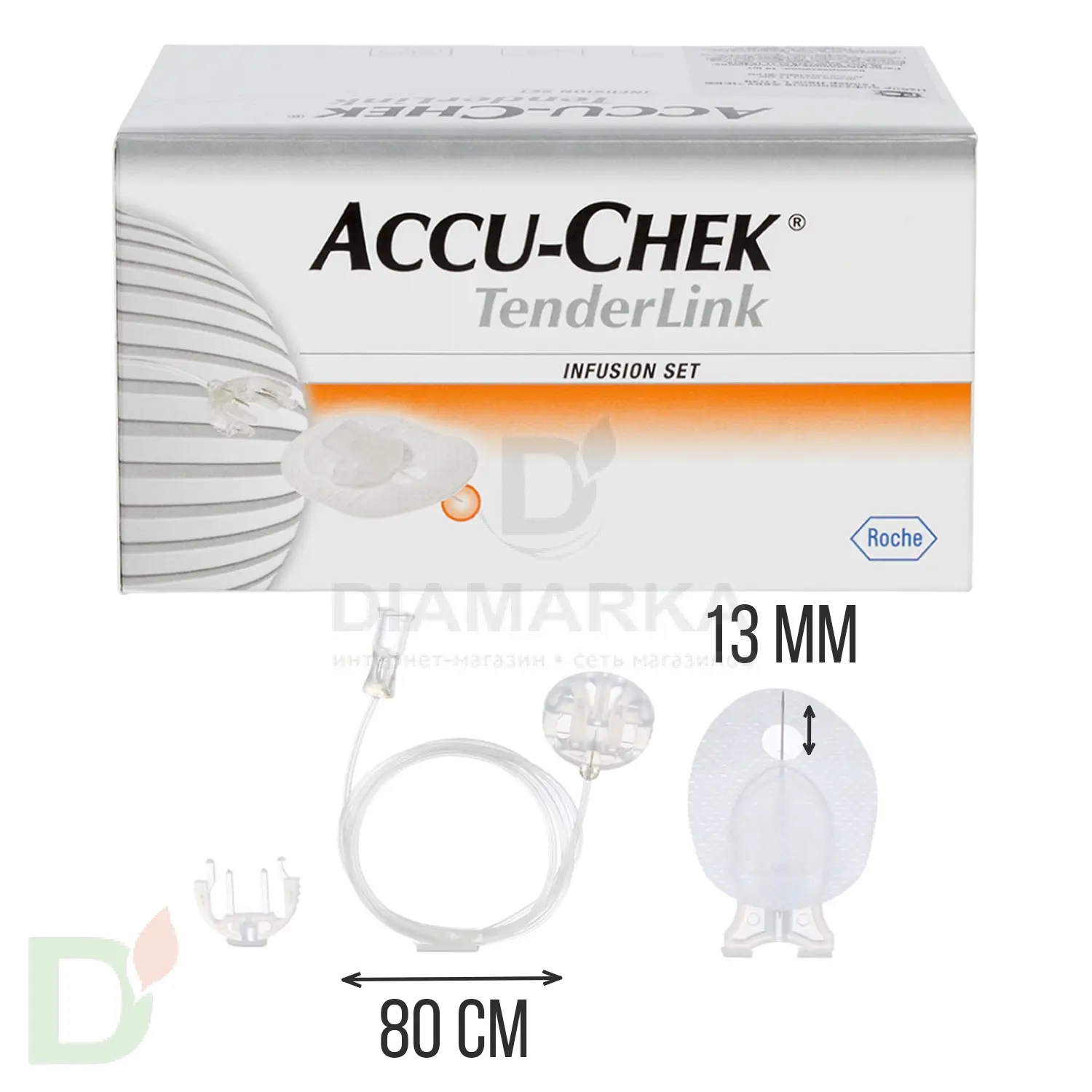 Акку-Чек ТендерЛинк 13/80, инфузионный набор, 1 шт. в Новосибирске