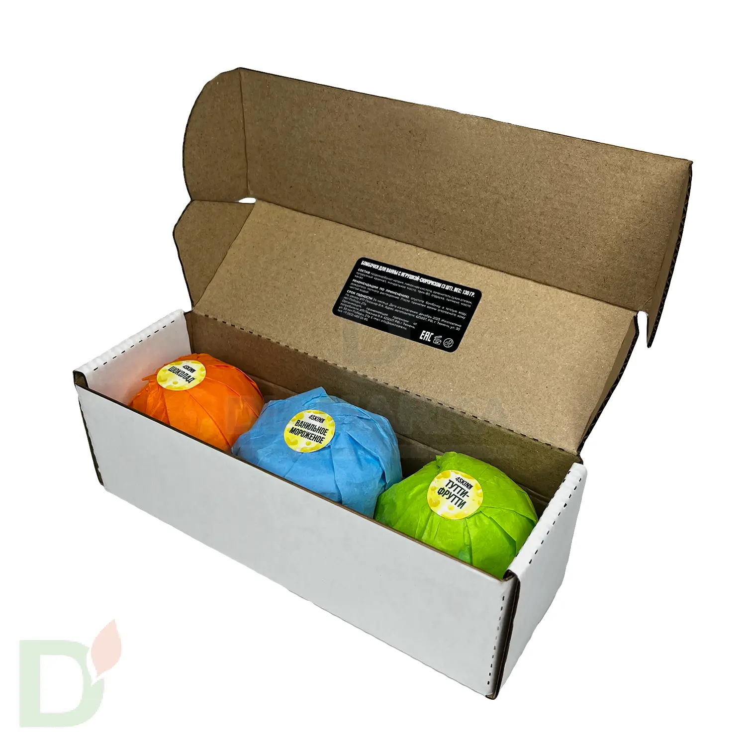 Бокс - Бомбочки для ванны детские (з шт в комплекте) в Новосибирске