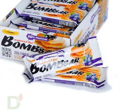 Батончик BOMBBAR Смородиново-черничный панкейк (3 угл в 60г) в Новосибирске