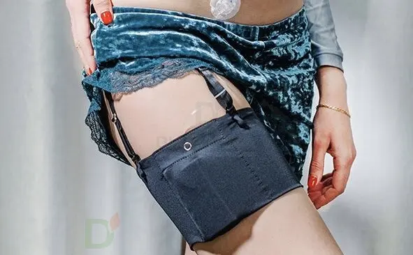 Чехол для ношения инсулинового дозатора на ноге Черный