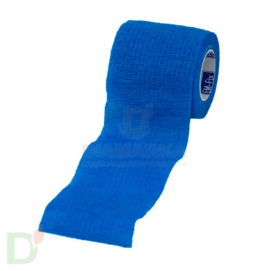 Бинт эластичный когезивный EM-fix krep Синий, 5 см х 4,5 м в Новосибирске