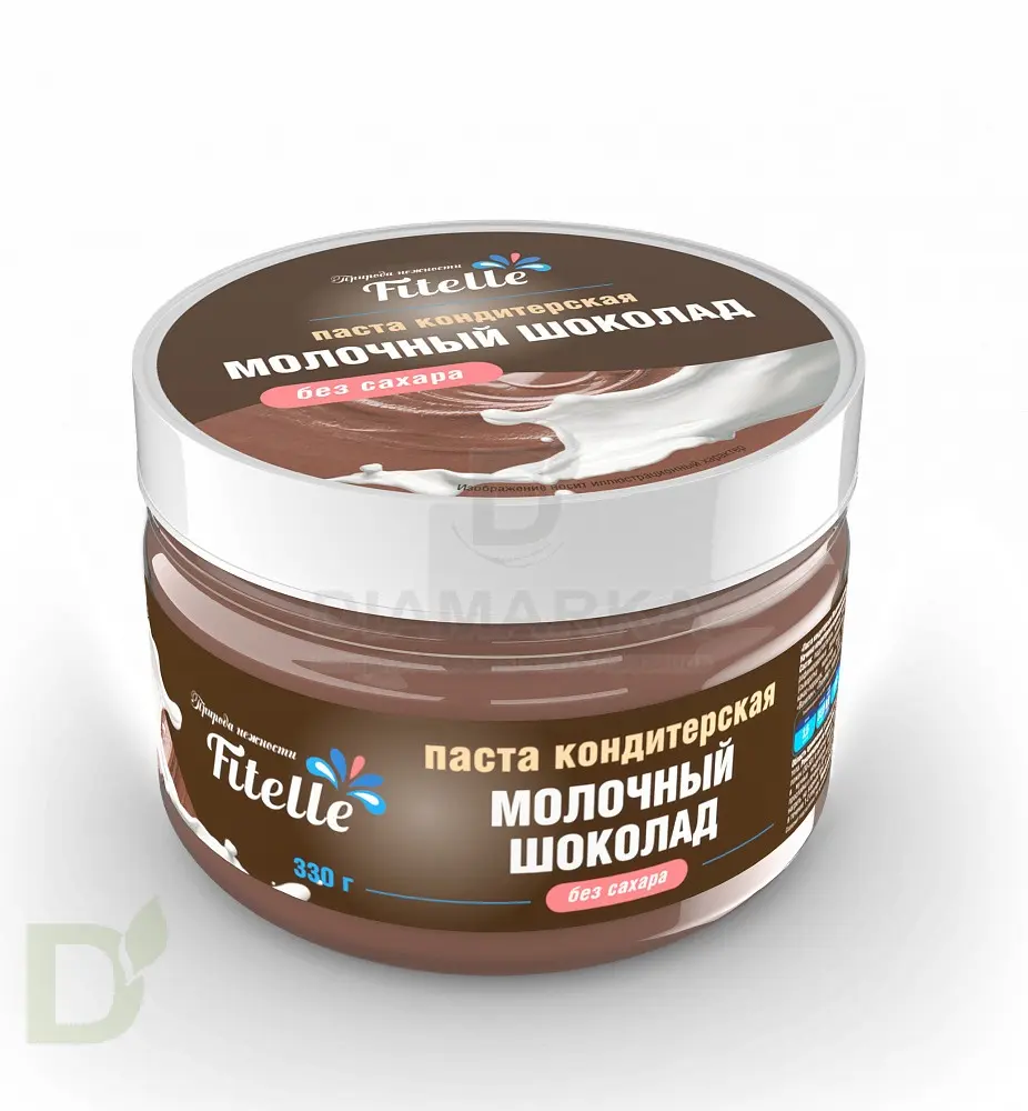 Паста Fitelle без сахара Молочный Шоколад, банка 330г