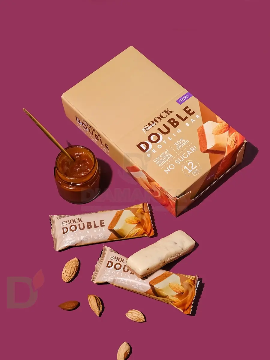 Батончик протеиновый FitnesShock Карамельный мусс с миндалем 40гр. в Новосибирске