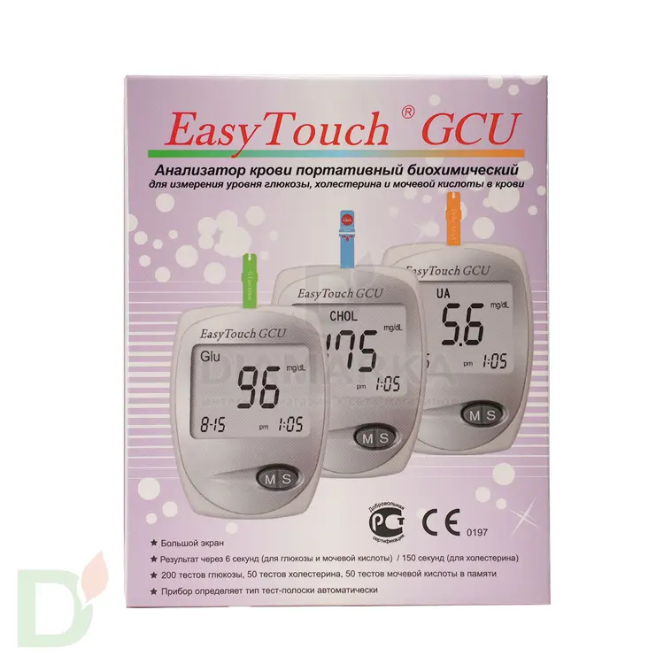 Биохимический анализатор ИзиТач (EasyTouch GCU) (глюкоза, холестерин и мочевая кислота в крови) в Новосибирске