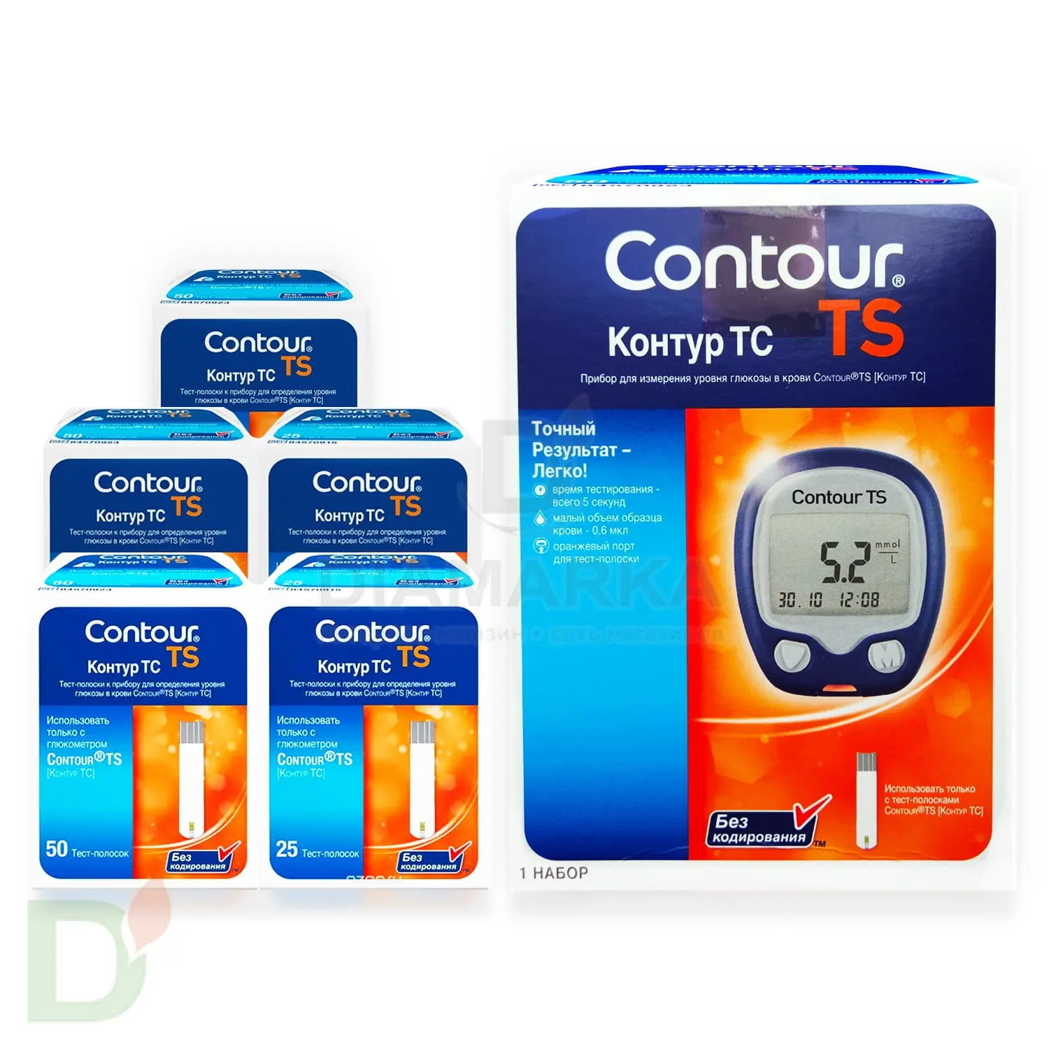 Глюкометр Contour TC + 5 пачек Контур ТС №50 по спеццене купить в Новосибирске, цена на сайте | ДиаМарка